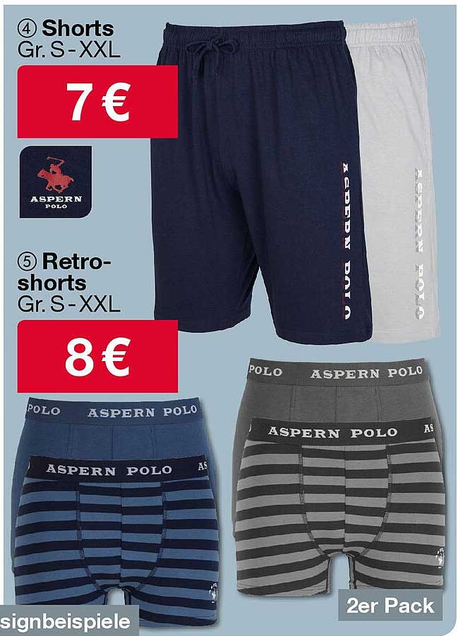 Shorts  
Retro-shorts  
2er Pack