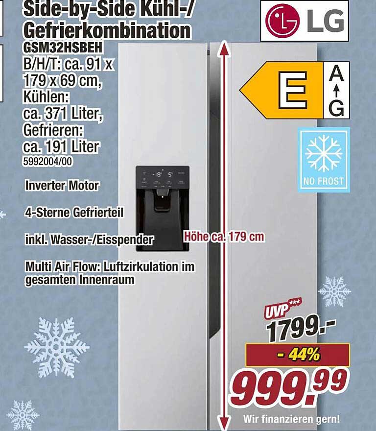 Side-by-Side Kühl-/Gefrierkombination GSM32HSBEH