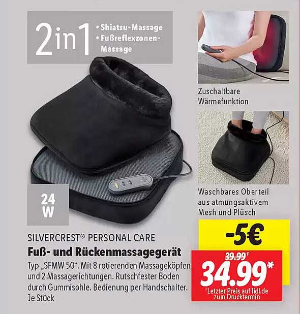 SILVERCREST® PERSONAL CARE Fuß- und Rückenmassagerät