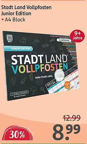 Stadt Land Vollpfosten Junior Edition