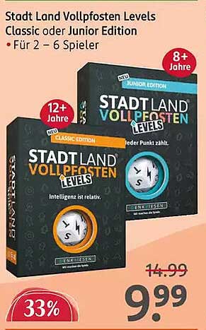 STADT LAND VOLLPFOSTEN LEVELS Classic oder Junior Edition