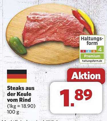 Steaks aus der Keule vom Rind