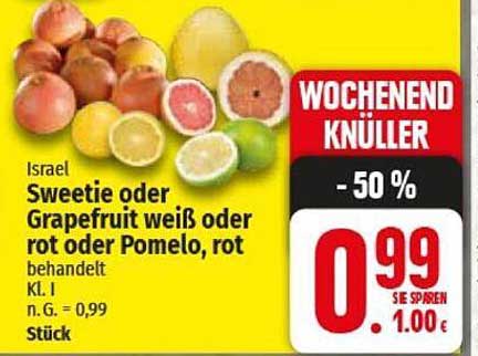 Sweetie oder Grapefruit weiß oder rot oder Pomelo, rot