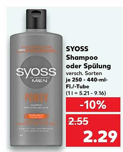 SYOSS Shampoo oder Spülung