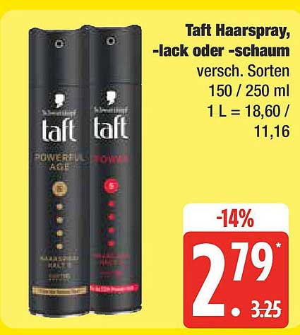 Taft Haarspray, -lack oder -schaum