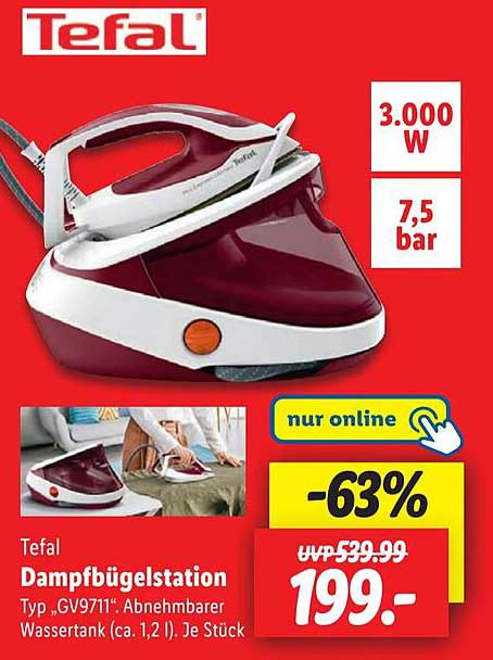 Tefal Dampf Bügelstation Typ „GV9711“