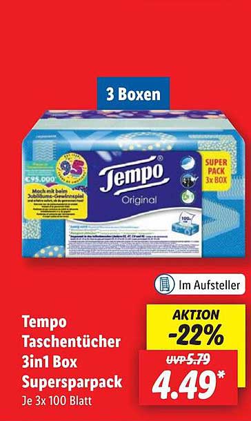 Tempo Taschentücher 3in1 Box Supersparpack