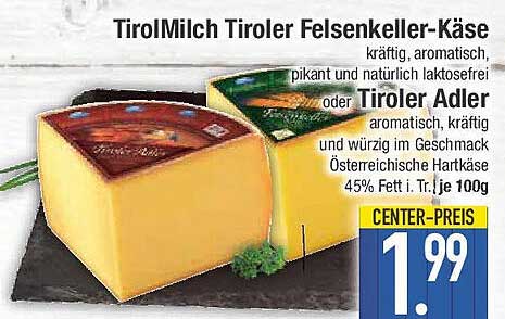 TirolMilch Tiroler Felsenkenner-Käse oder Tiroler Adler