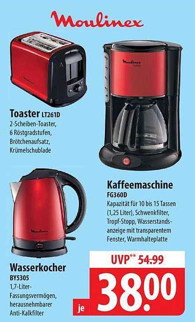 Toaster LT261D  
Kaffeemaschine FG360D  
Wasserkocher BYS305  