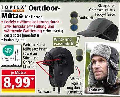 TOPTEX Outdoor-Mütze für Herren