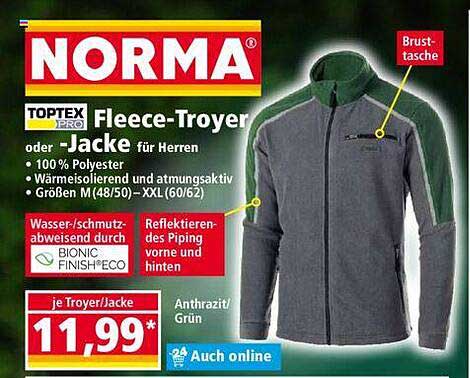 TOPTEX Pro Fleece-Troyer oder -Jacke für Herren