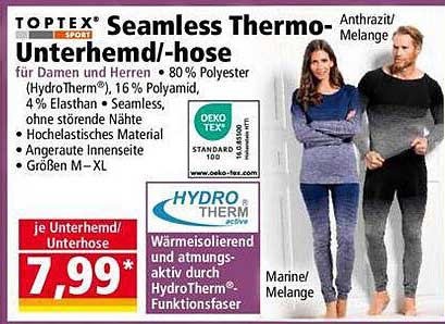 TOPTEX Seamless Thermo-Unterhemd/-hose