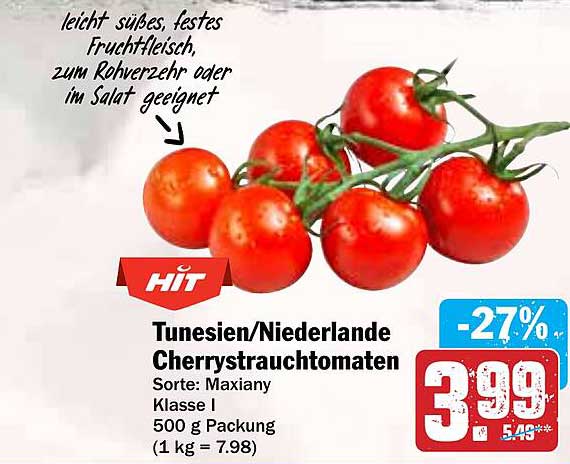 Tunesien/Niederlande Cherrystrauchtomaten