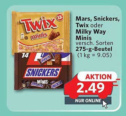 Twix Minis oder Snickers Minis