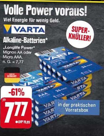 VARTA Alkaline-Batterien*