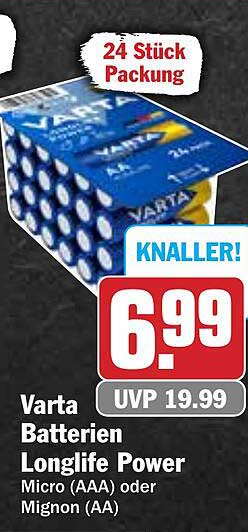 Varta Batterien Longlife Power