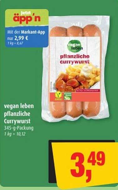 vegan leben pflanzliche Currywurst