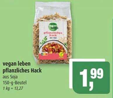 vegan leben pflanzliches Hack