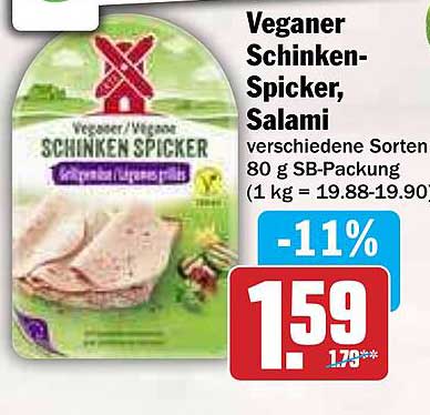 Veganer Schinken-Spicker, Salami