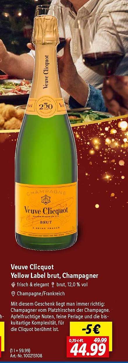 Veuve Clicquot Yellow Label brut, Champagner