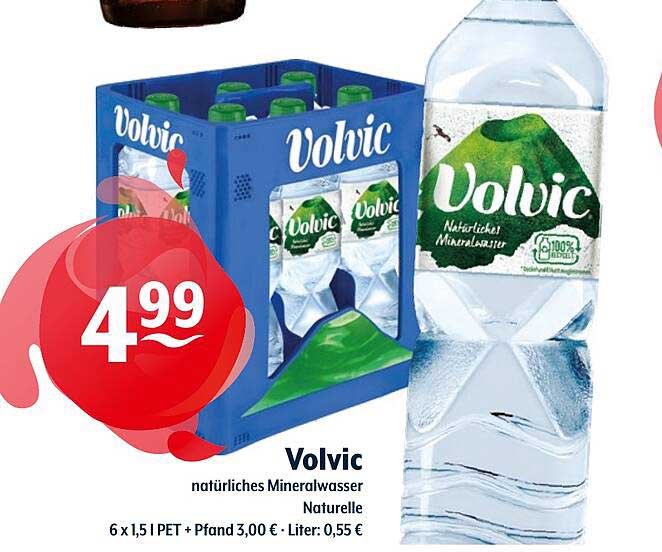 Volvic natürliches Mineralwasser