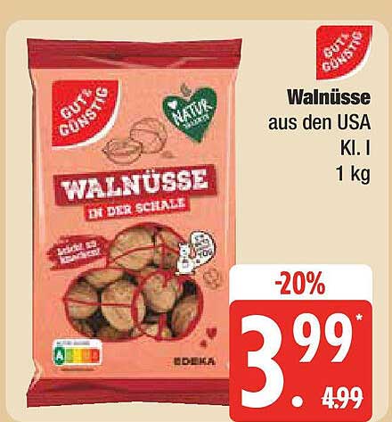 Walnüsse aus den USA Kl. I