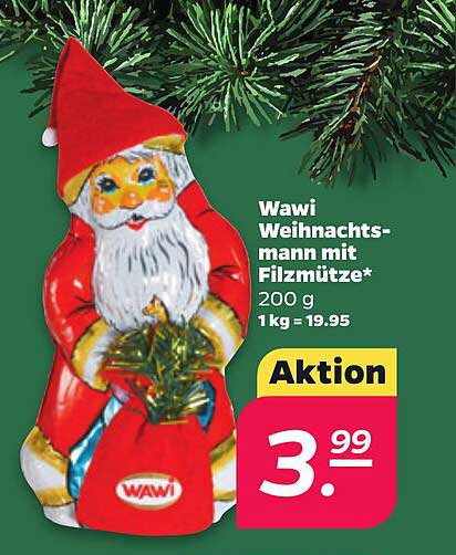 Wawi Weihnachtsmann mit Filzmütze*