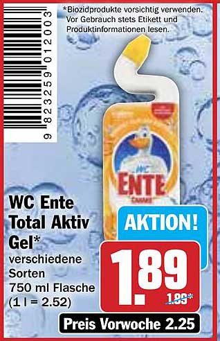 WC Ente Total Aktiv Gel