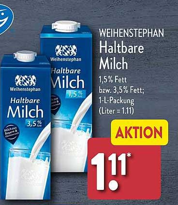 WEIHENSTEPHAN Haltbare Milch