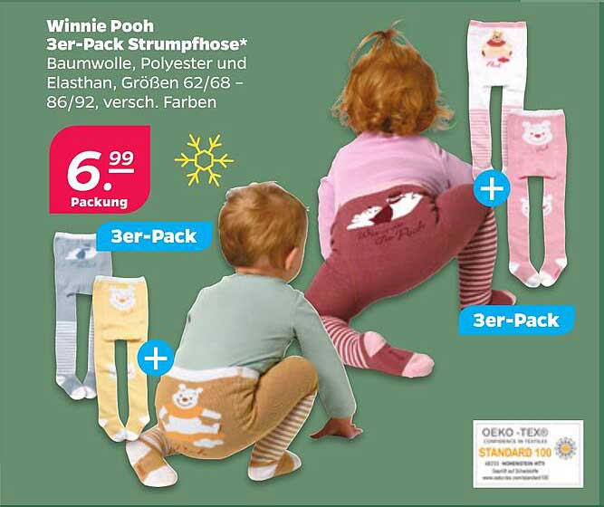 Winnie Pooh 3er-Pack Strumpfhose*