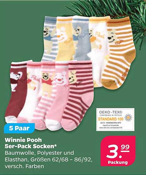 Winnie Pooh 5er-Pack Socken*