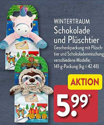 WINTERTRAUM Schokolade und Plüschtier