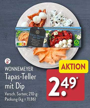 WONNEMEYER Tapas-Teller mit Dip