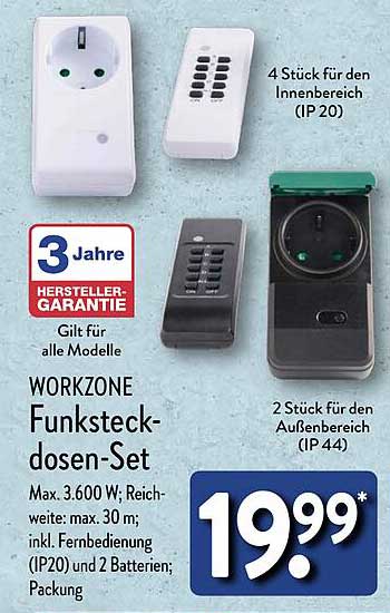 WORKZONE Funksteckdosen-Set