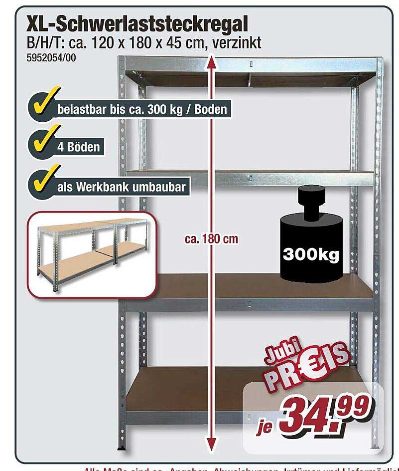 XL-Schwerlaststeckregal