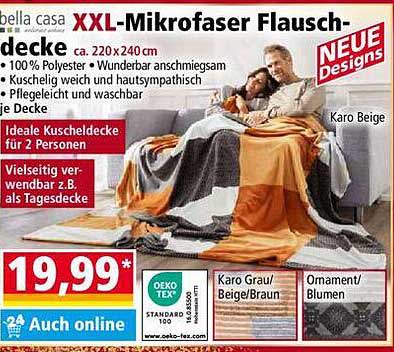 XXL-Mikrofaser Flauschdecke