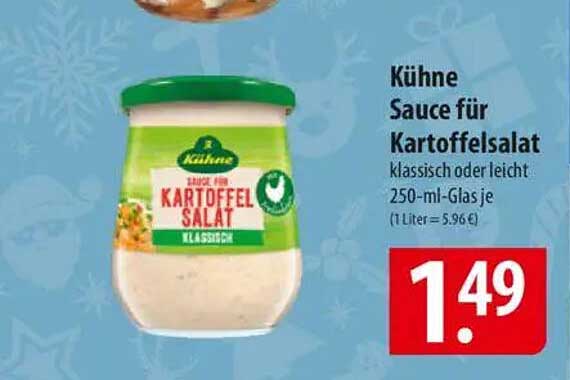 Kühne Sauce für Kartoffelsalat