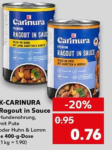 Carinura Ragout in Sauce