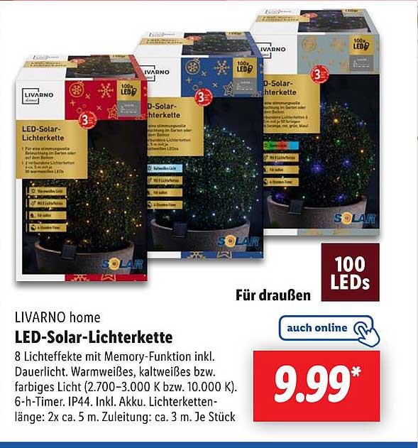 LedSolarLichterkette Angebot bei Lidl
