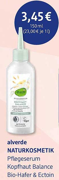 alverde NATURKOSMETIK Pflegeserum Kopfhaut Balance