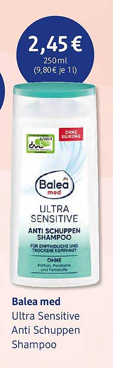 Balea med Ultra Sensitive Anti Schuppen Shampoo