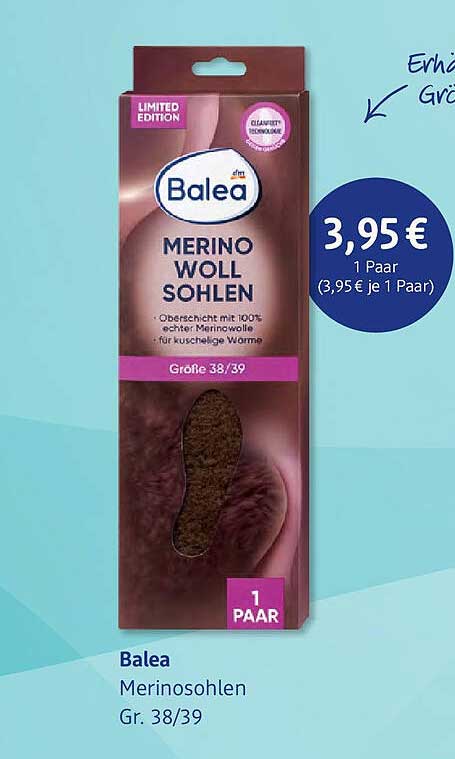 Balea Merino Woll Sohlen