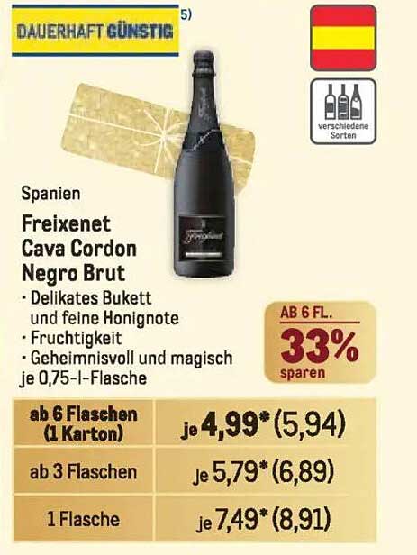 Freixenet Cava Cordon Negro Brut