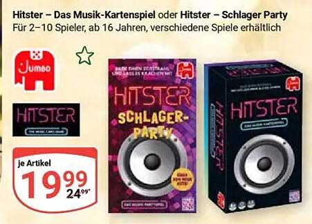 Hitster – Das Musik-Kartenspiel oder Hitster – Schlager Party