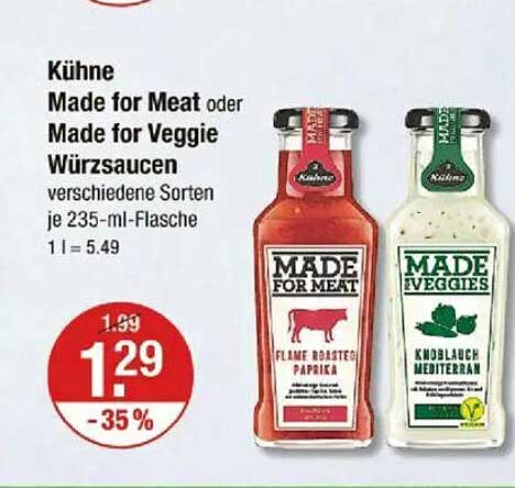 Kühle Made for Meat oder Made for Veggie Würzsaucen