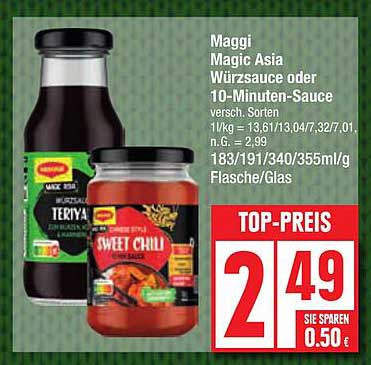 Maggi Magic Asia Würzsauce oder 10-Minuten-Sauce