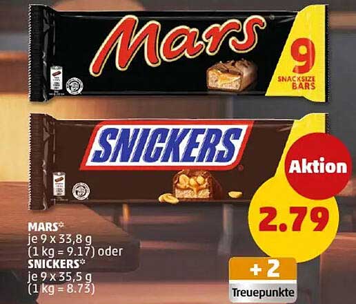 Mars  
Snickers