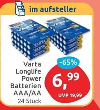 Varta Longlife Power Batterien AAA/AA