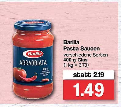 Barilla Pasta Saucen Arrabbiata