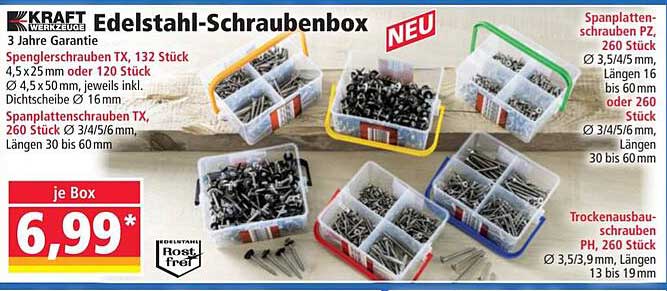 Edelstahl-Schraubenbox